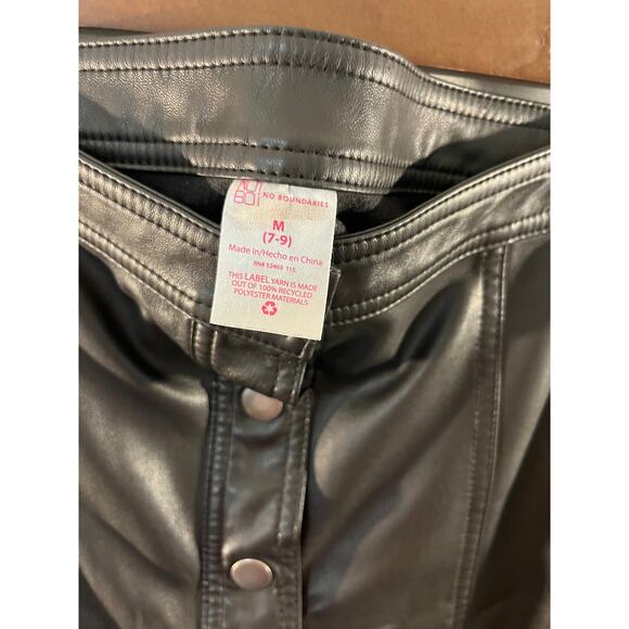 Black Faux Leather Mini Skirt women's size M - Picture 3 of 7